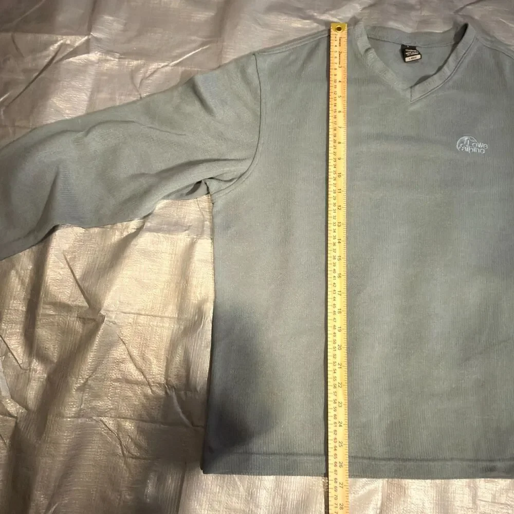 Vintage Lowe Alpine Aleutian Fleece Sweater Mens Large V Neck Green Made in Cana